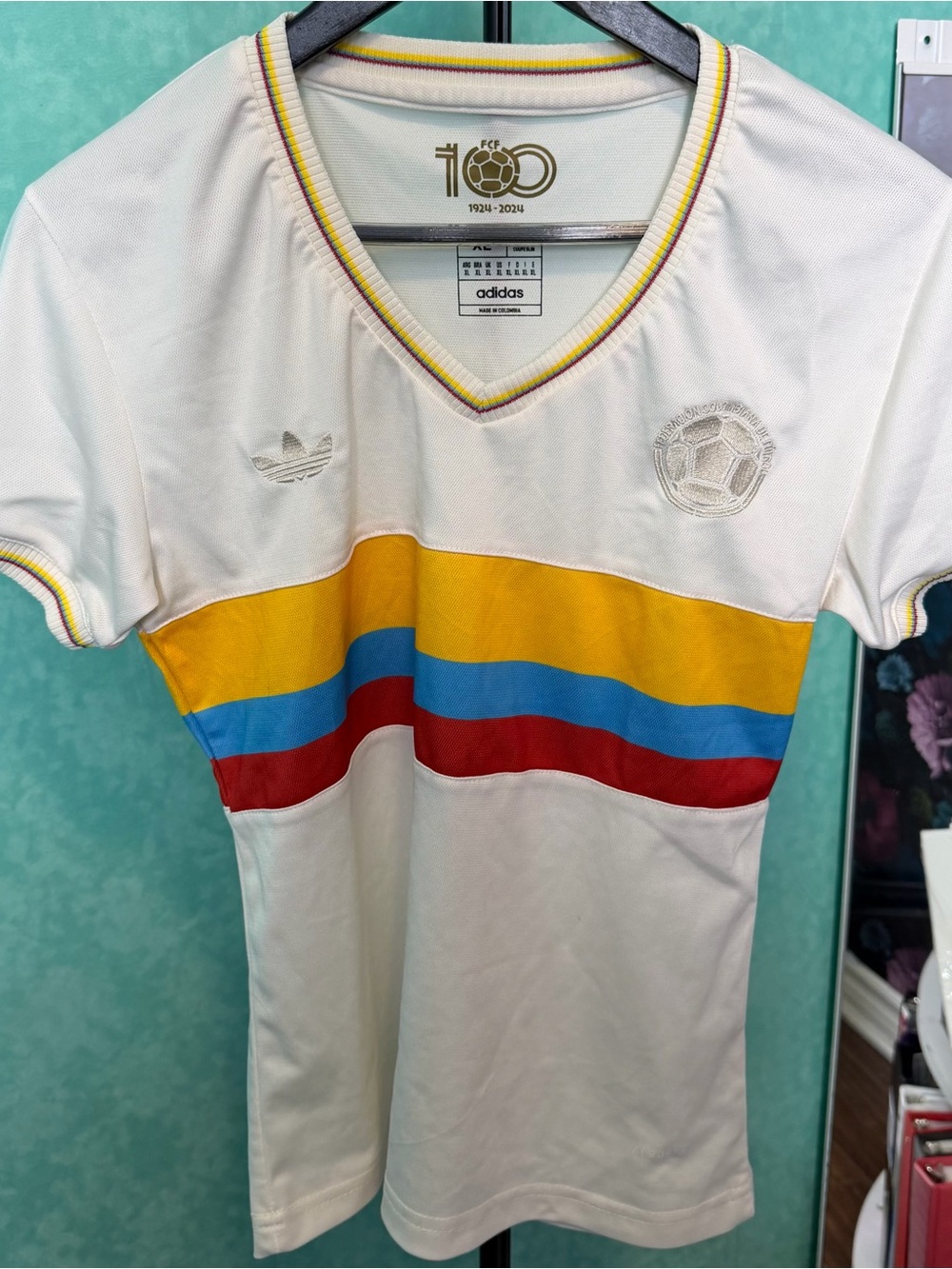 ✨⚽️Authentic & Official Adidas 2024 COLOMBIA Centennial Centenary Soccer Shirt